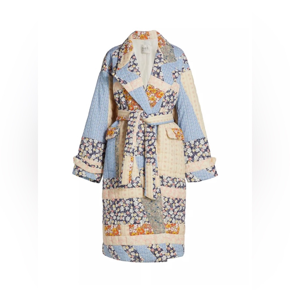 Sea NYC Sydney Patchwork Quilted Coat - NWT